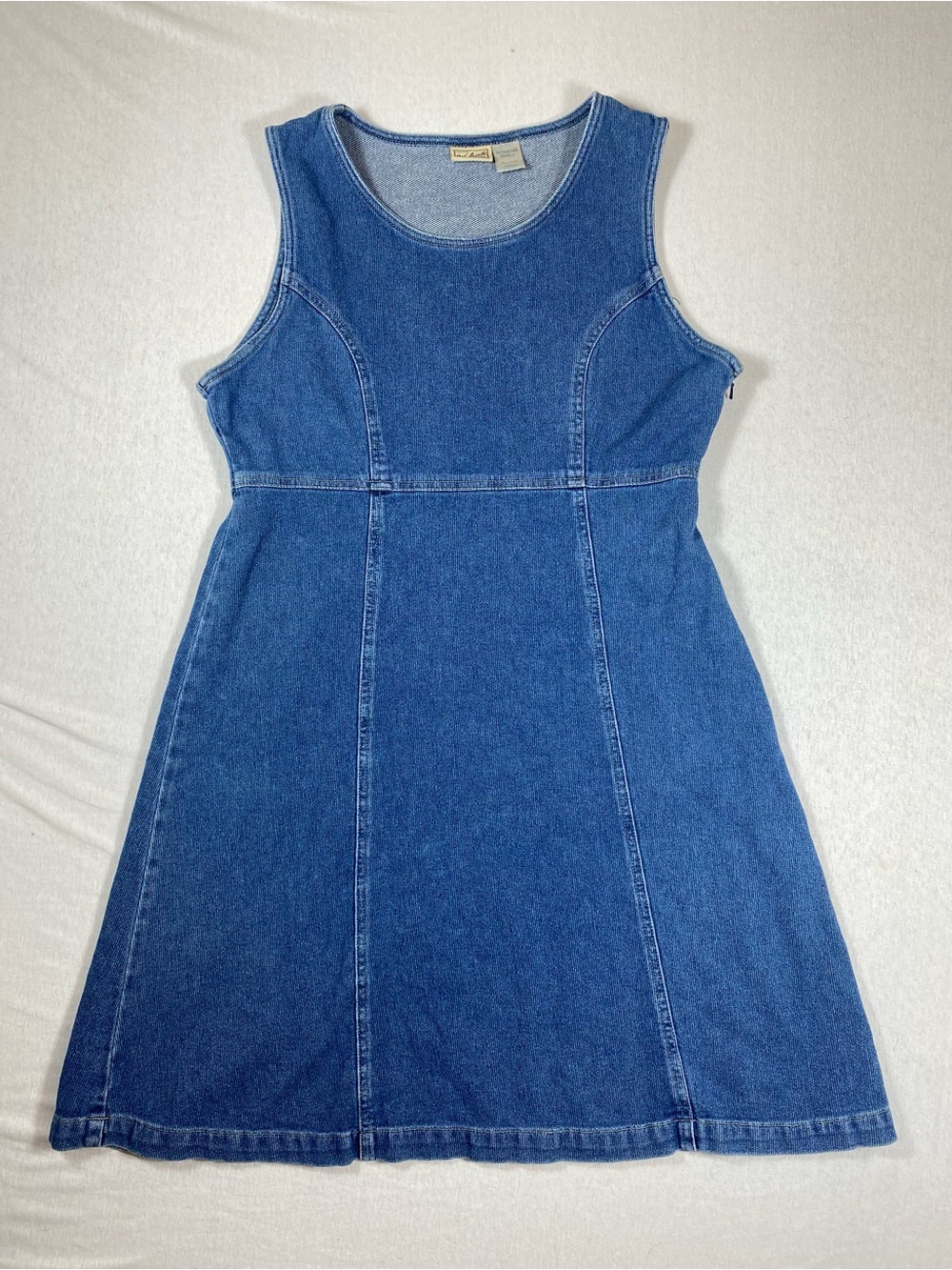 Vintage Woolrich 100% Cotton Denim Dress Women’s Small Blue Sleeveless